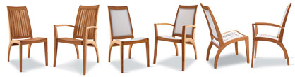 collection chairs: wave garden line